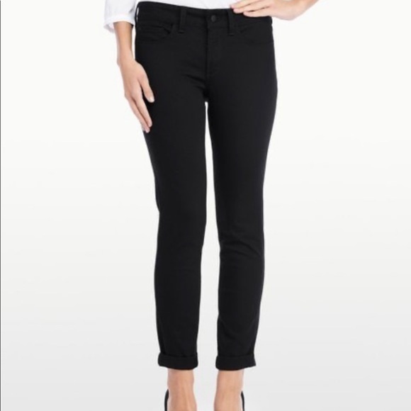 NYDJ Black Pants High Rise Not Your Daughters Jeans Sz 4 Alina Convertible Ankle - Picture 1 of 11